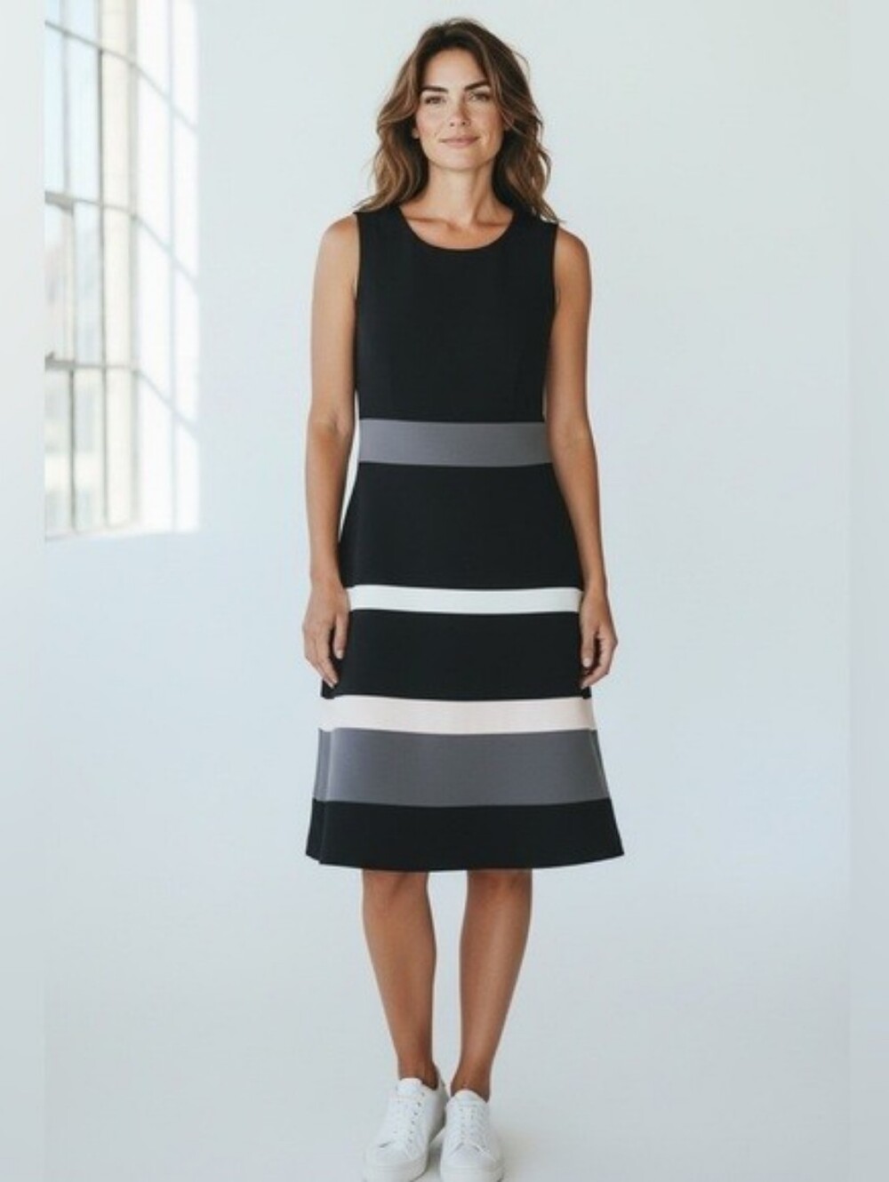 TOMMY HILFIGER BLACK AND GREY DRESS